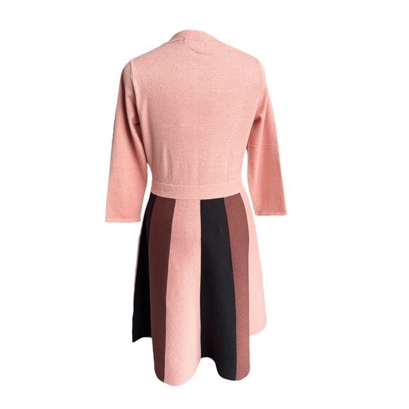 NWOT  Boden Rose Gold Long Sleeve Fit and Flare Dress - Picture 4 of 6